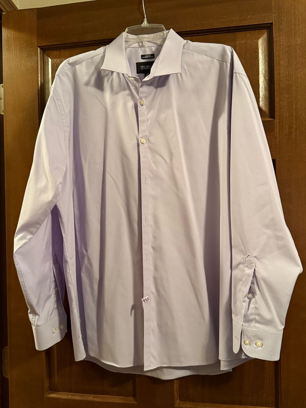 Kenneth Cole Awearness Men's Lavender Dress Shirt - Classic Spread Collar